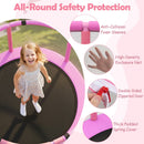 60-Inch Kids Trampoline with Adjustable Gymnastics Bar