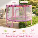 60-Inch Kids Trampoline with Adjustable Gymnastics Bar by DirectDeals