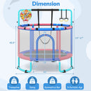 60-Inch Kids Trampoline with Adjustable Gymnastics Bar by DirectDeals