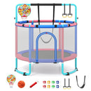 60-Inch Kids Trampoline with Adjustable Gymnastics Bar