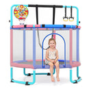 60-Inch Kids Trampoline with Adjustable Gymnastics Bar