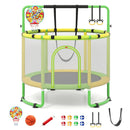 60-Inch Kids Trampoline with Adjustable Gymnastics Bar