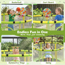 60-Inch Kids Trampoline with Adjustable Gymnastics Bar