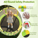 60-Inch Kids Trampoline with Adjustable Gymnastics Bar