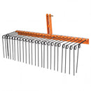 60 inch Pine Straw Rake Tow Behind Landscape Rake with 26 Metal Coil Tines by LJGDeals