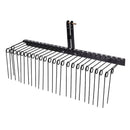 60 inch Pine Straw Rake Tow Behind Landscape Rake with 26 Metal Coil Tines by LJGDeals