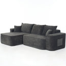 L-Shaped Sectional Sofa Couch With Chaise, Extra Deep Seats by HouseOfZazla