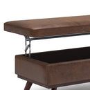 Owen - Lift Top Large Coffee Table Storage Ottoman, Mid Century Style by HouseOfZazla