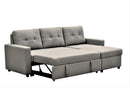 Convertible L Shaped Sectional Sleeper Sofa Bed, Saving Pull Out Couch by Unique Piece Furniture