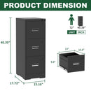 Modern Drawer Metal Vertical File Cabinet With Lock And Card Slot For Office by HouseOfZazla