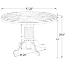 Ghilardi - Game Table Cupholders Round Table With Reversible TopPedestal Base - Amber by HouseOfZazla