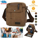 Crossbody Canvas Bag for Phone and Tablet Zipper Pockets by LJGDeals