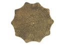 Drum Accent Side Table, Stylish Scalloped Design by HouseOfZazla