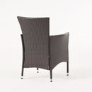 Clementine Outdoor Multibrown PE Wicker Dining Chairs (Set of 2) by HouseOfZazla