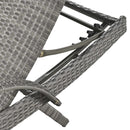 K&K 80" Outdoor Wicker Chaise Lounge Chairs Set of 2