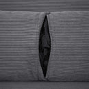 57.48" Pull-out Sofa Bed Convertible Couch 2 Seat Loveseat Sofa Modern Sleeper Sofa with Two Throw Pillows and USB Ports for Living Room, Dark Grey