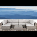 Seating Set With Cushions Handcrafted Wicker Design