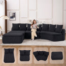 133'' Modular U-Shaped Sectional Compression Sofa
