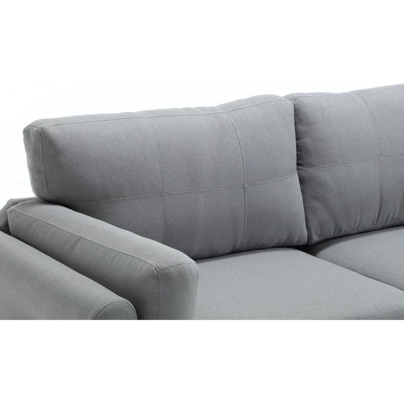 68.5" Modern Style Button Tufted Linen Upholstered Loveseat Sofa, Two Seat Sofa Couch, Living Room Sofa for Home or Office, Gray