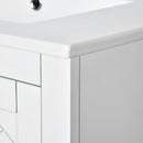 Ceramic Sink Combo, Freestanding Vanity Set With 3 Drawers & Soft Closing Doors by HouseOfZazla