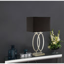 Rectangular Shade Accent Lamp With 3 Way Switch - Silver by HouseOfZazla