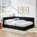 Mid-Century Upholstered Tufted Bed Frame With Backrest And Armrests by Unique Piece Furniture