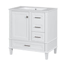Bathroom Vanity, Modern Bathroom Cabinet With Sink Combo Set, Bathroom Storage Cabinet With A Soft Closing Door And 3 Drawers, Solid Wood Frame by HouseOfZazla