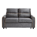 Pull Out Sofa Bed With Adjustable 3 Position Backrest, USB Charging Ports, Side Pockets