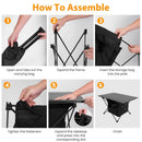 Foldable Camping Table With Storage Basket Rustproof Portable Aluminum Alloy Roll-Up Camping Table With Carrying Bag For Camping Hiking BBQ Picnic Fis by GBruno Store