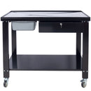 Transmission Teardown Work Station 1 / 2 Ton Capacity Sloping Drain Table Locking Drawer Removable Drain Basin Full-Width Lower Shelf Four 4" Caster Wheels by HouseOfZazla