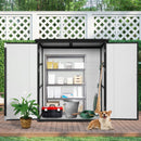 5X3Ft Outdoor Storage Shed Waterproof Resin Cabinet With Lockable Doors For Bikes And Patio Furniture - Black by HouseOfZazla