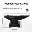 44 Lbs High Hardness Rugged Round Horn Anvil Blacksmith - Black by HouseOfZazla