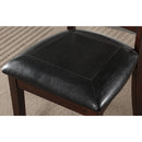 Ingeborg - 5 Piece Dining Set - Black Synthetic Leather & Espresso by Unique Piece Furniture