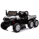 24V 2-Seater UTV-XXL Ride On Truck with Dump Bed for kid,Ride On 4WD UTV with 6 Wheels,Foam Tires, Suitable for Off-Roading,remote control,Three-Point Safety Harness