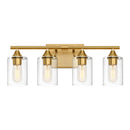4-Light Brushed Bathroom Vanity Wall Light