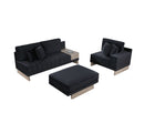 Memphis - Reversible Sectional Sofa Ottoman With Storage Compartment, Drawer, USB ports, Charging Outlets by HouseOfZazla