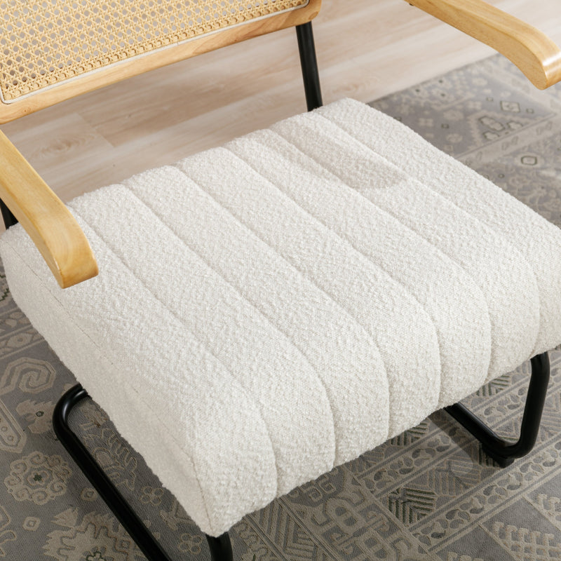 Accent Chair - Modern Industrial Slant Armchair with Metal Frame - Premium High Density Soft Single chair for Living Room Bedroom