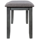 6 Piece Wooden Dining Table set, Kitchen Table set with 4 Chairs and Bench, Farmhouse Rustic Style,Gray