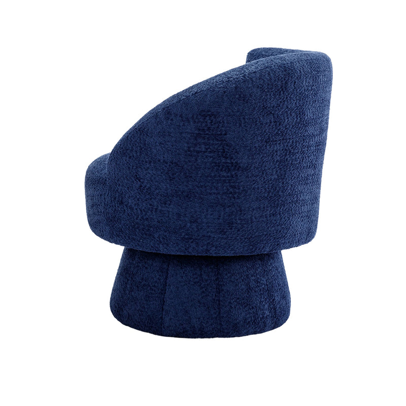 360 Degree Swivel Cuddle Barrel Accent Chairs, Round Armchairs with Wide Upholstered, Fluffy Fabric Chair for Living Room, Bedroom, Office, Waiting Rooms