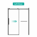 S-RM6076TB 56-60"W x 76"H Sliding Shower Door, 8mm Frameless Glass Shower Door with Matte by HouseOfZazla