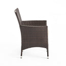 Clementine Outdoor Multibrown PE Wicker Dining Chairs (Set of 2) by HouseOfZazla