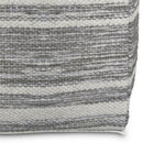 Carina - Square Woven Pouf - Black White by HouseOfZazla