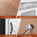 60''Fireplace TV Stand with Freestanding Electric Fireplace&Wooden Storage Cabinet M2301