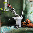 Yescom 5.4ft Skeleton Posable Halloween Decoration with Pirate, Cowboy Costume
