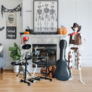 Yescom 5.4ft Skeleton Posable Halloween Decoration with Pirate, Cowboy Costume
