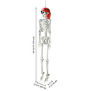 Yescom 5.4ft Skeleton Posable Halloween Decoration with Pirate, Cowboy Costume