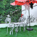 Yescom 5.4ft Skeleton Posable Halloween Decoration with Pirate, Cowboy Costume