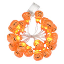 Yescom 10Ft Halloween String Lights Orange Pumpkin 20 LEDs