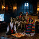 Yescom 5.4ft Skeleton Posable Halloween Decoration with Pirate, Cowboy Costume by yescomusa