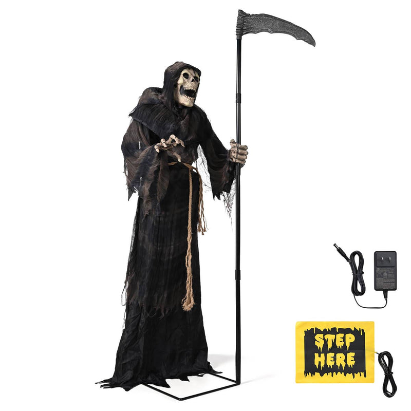 Yescom 6ft Grim Reaper Halloween Decoration Haunted House Props